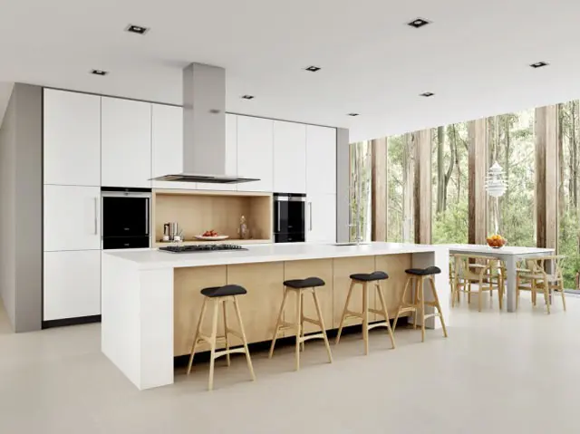 Clean, Contemporary White Kitchen 