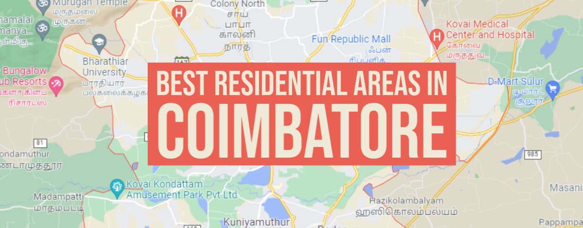 Residential areas in Coimbatore