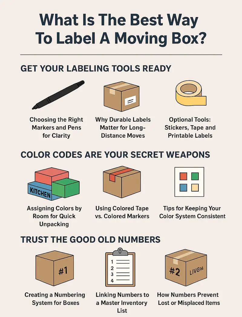 What Is The Best Way To Label A Moving Box infographic
