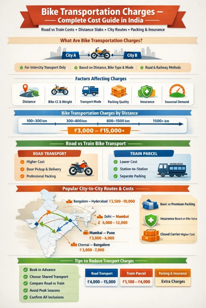 Bike Transportation Charges Infographic