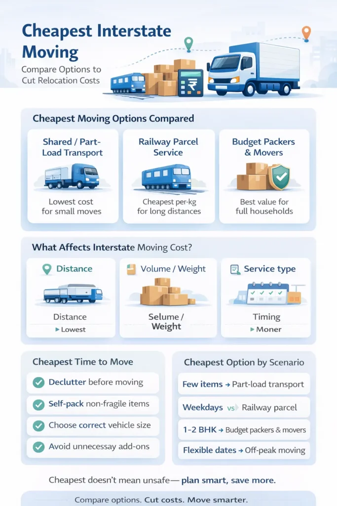 Cheapest Interstate Moving Options Compared