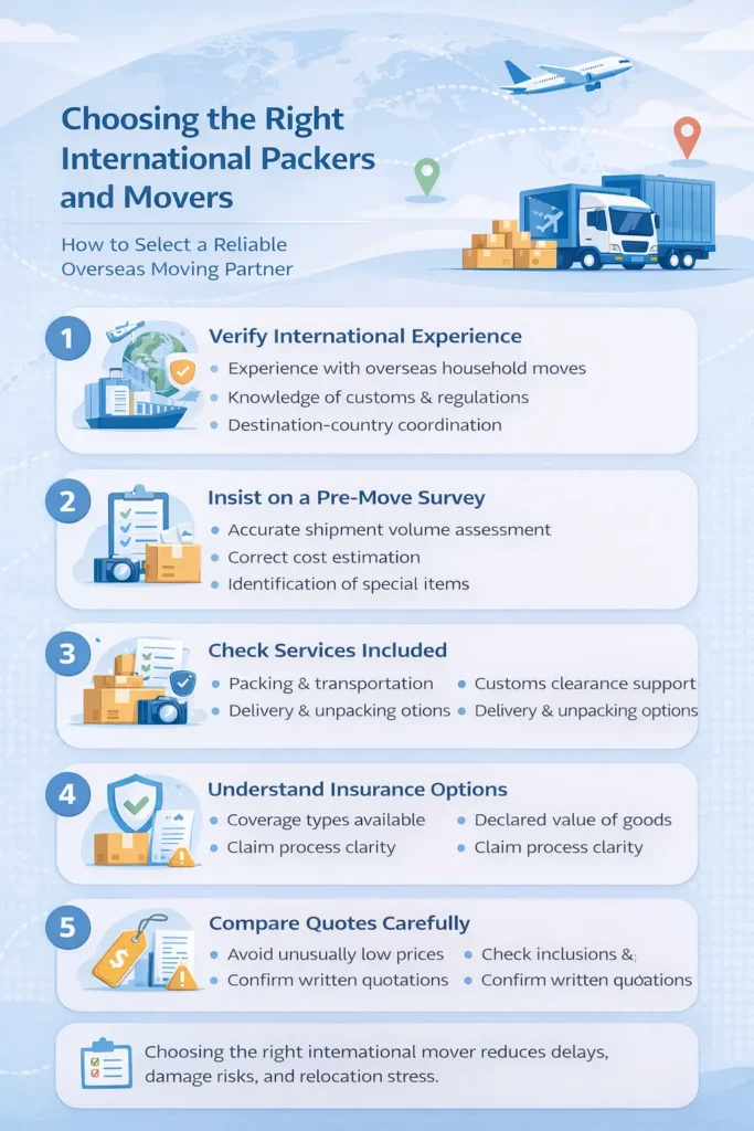 Choosing the Right International Packers and Movers