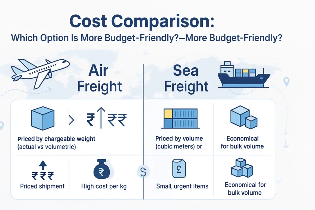 Cost Comparison Air Freight vs Sea Freight