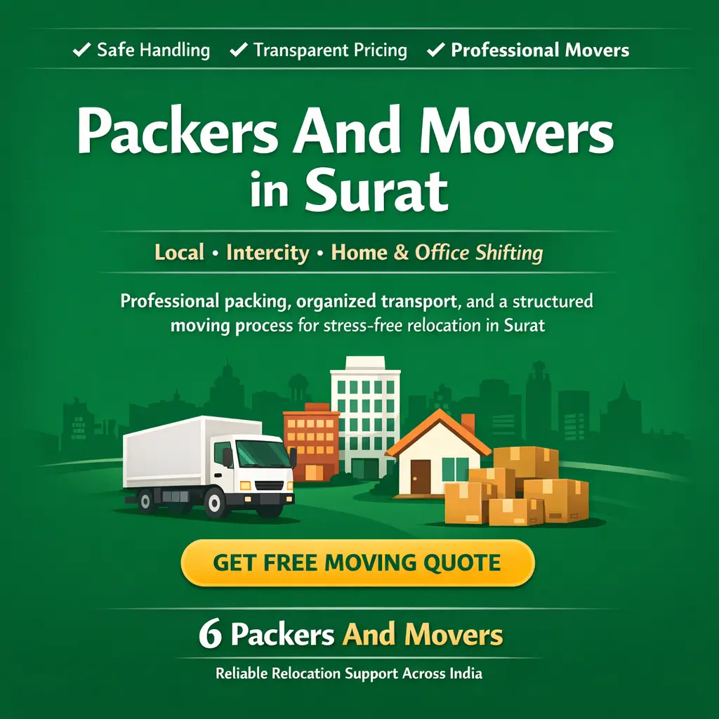 Packers And Movers in Surat – 6 Packers And Movers for Home & Office Relocation