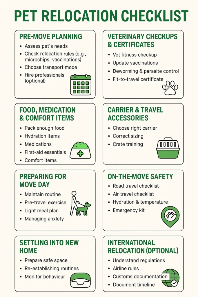 Pet Relocation Checklist infographic