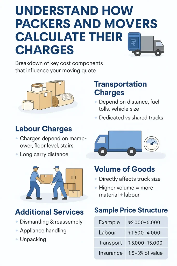 Understand How Packers and Movers Calculate Their Charges
