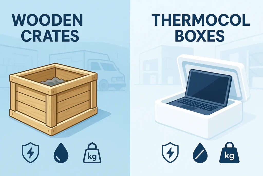 Wooden Crates vs Thermocol Boxes