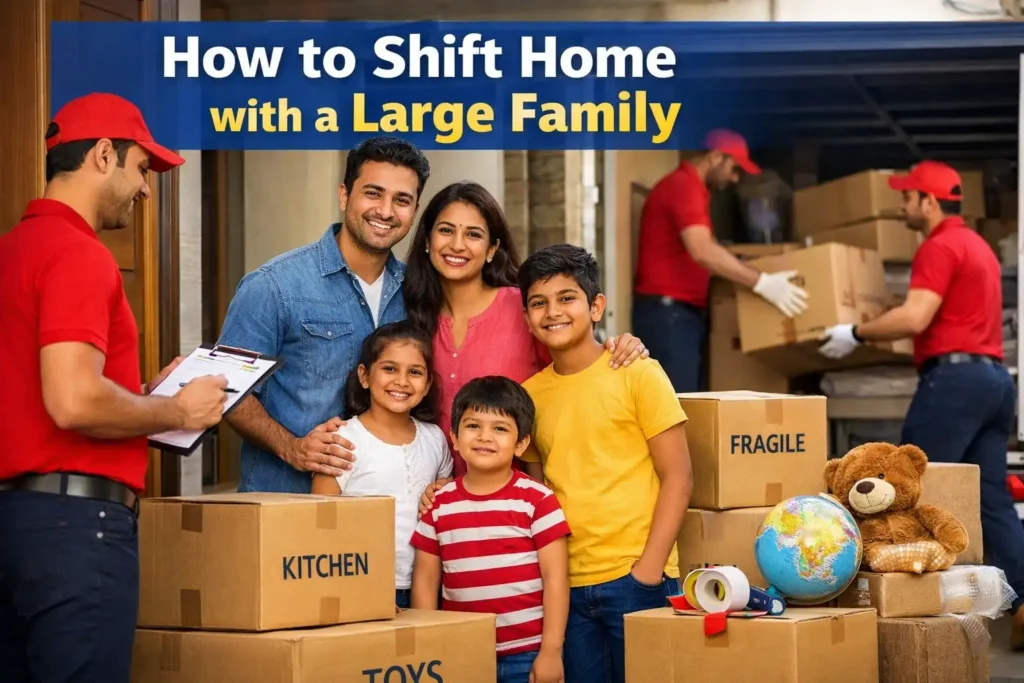 How to shift home with a large family using professional packers and movers