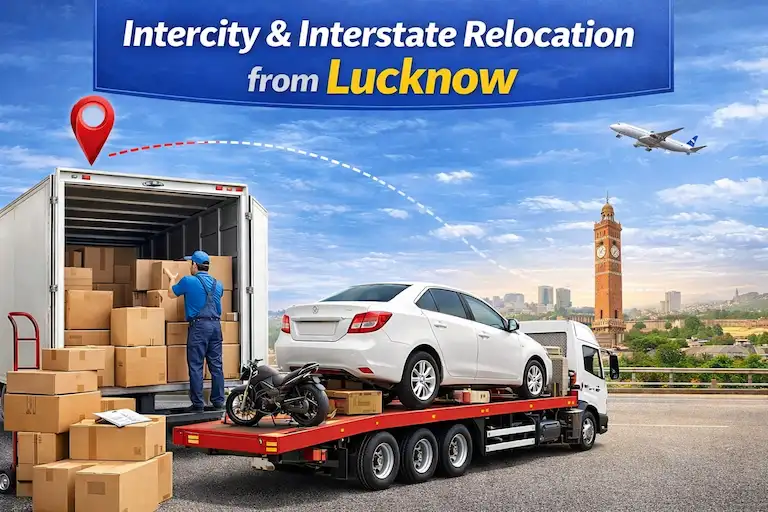 Intercity relocation services from Lucknow by professional packers and movers