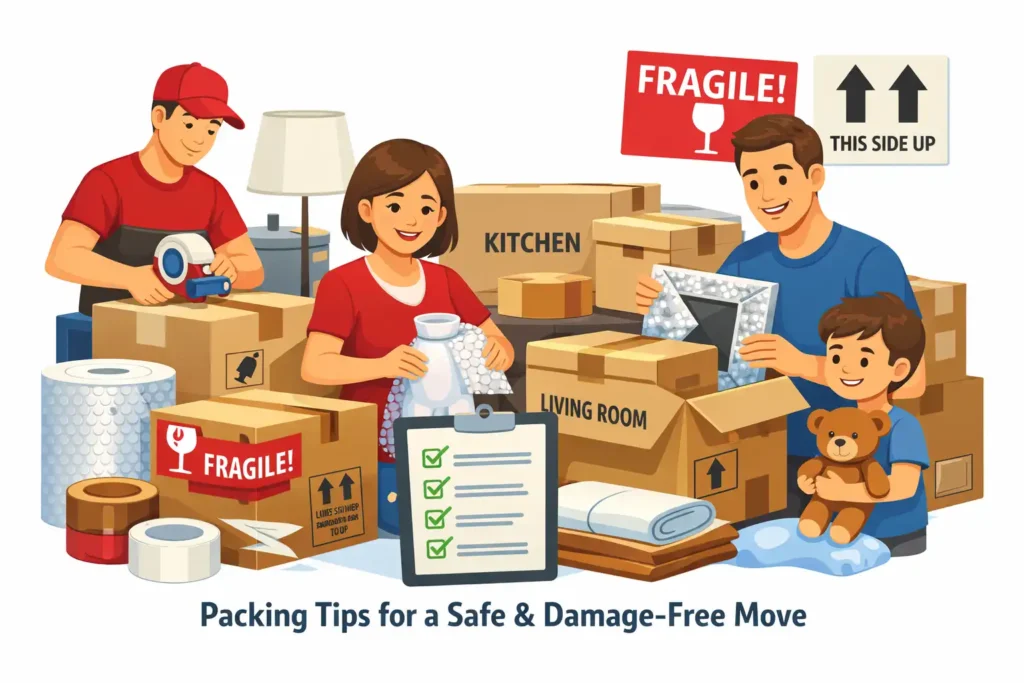 professional packing tips used by packers and movers to prevent damage during relocation
