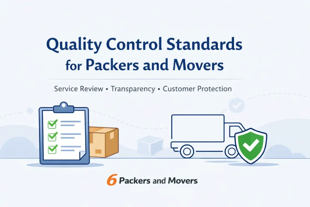 Quality control standards for packers and movers explaining service review and transparency at 6 Packers and Movers
