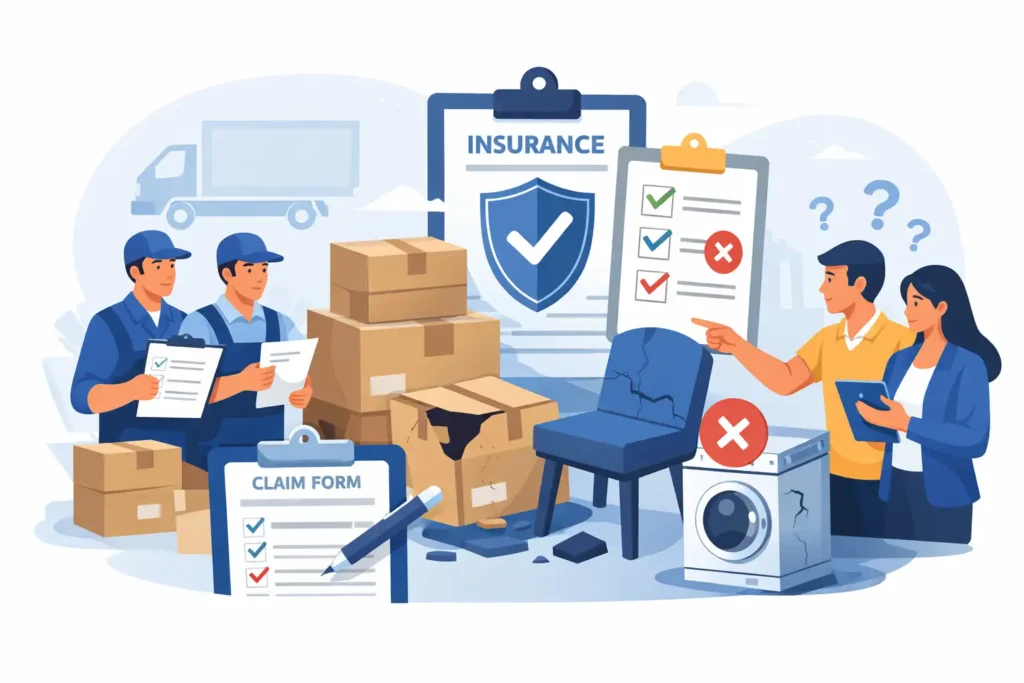How packers and movers handle damage and claims process during relocation in India