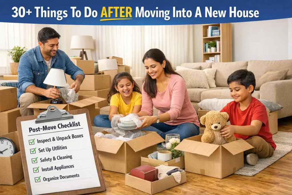 30+ things to do after moving into a new house checklist for home setup