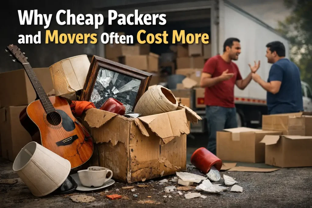 Why cheap packers and movers often cost more due to hidden charges, damaged household goods, and relocation delays
