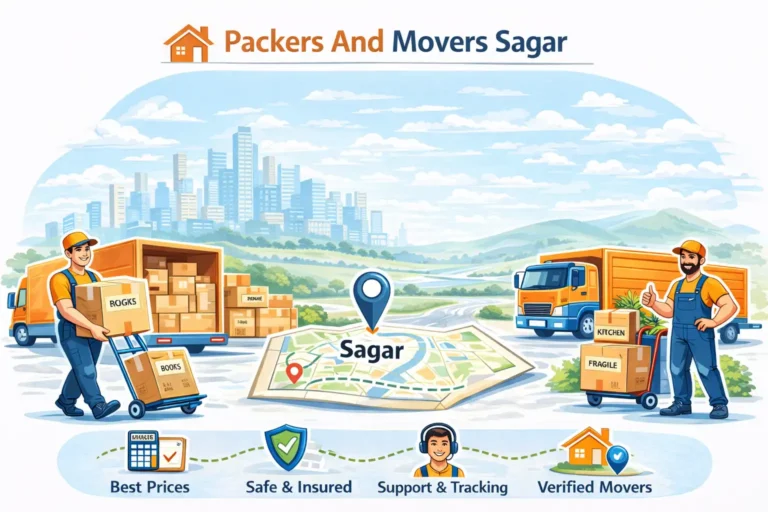 Packers and movers in Sagar offering local and intercity relocation services with professional packing and transportation